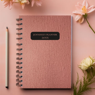 Chic Elegant Rose Gold Monogrammed 2024 Weekly Planner