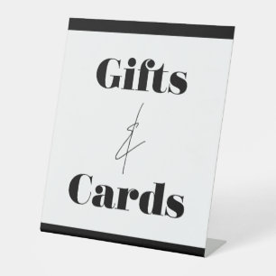 Chic Elegant Script Birthday Gifts and Cards  Pedestal Sign