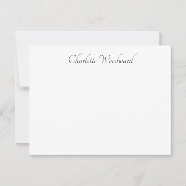 Chic Elegant Script Personalised Note Card (Front)