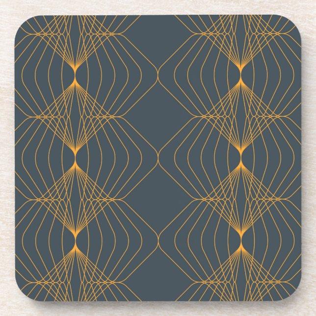Chic, elegant, simple geometric graphic pattern coaster (Front)