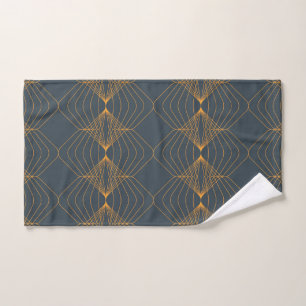 Chic, elegant, simple geometric graphic pattern hand towel