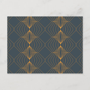 Chic, elegant, simple geometric graphic pattern postcard
