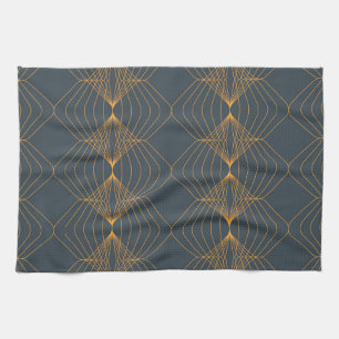 Chic, elegant, simple geometric graphic pattern tea towel