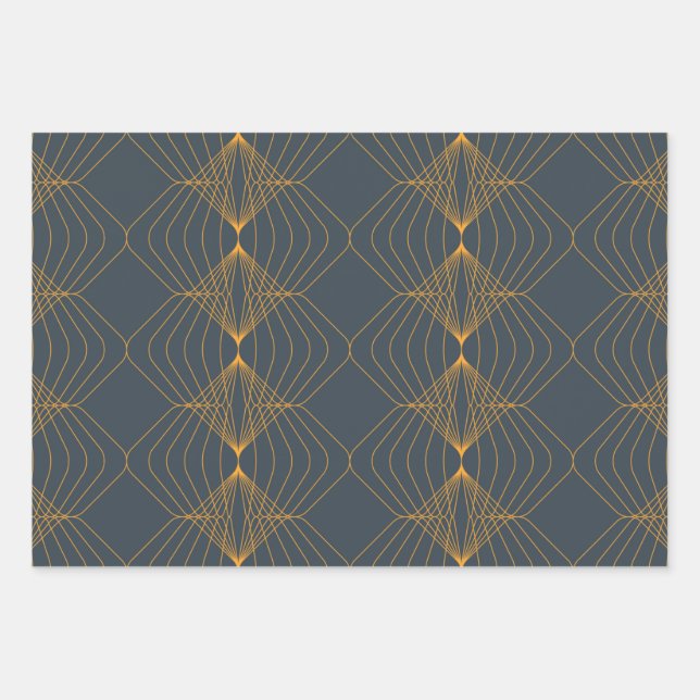 Chic, elegant, simple geometric graphic pattern wrapping paper sheet (Front)