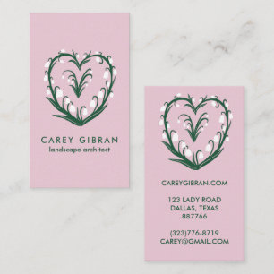 Chic Elegant Snowdrop Lily Line Drawing CUSTOM Business Card