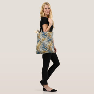Chic Elegant Swirls in Gold, Silver, Blue, Yellow Tote Bag