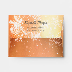 Chic Elegant White Snowflakes Envelope