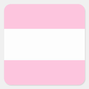 Chic Elegant Wide Light Pastel Pink White Stripes Square Sticker