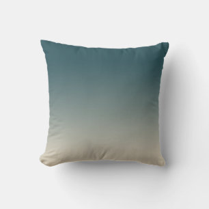 Chic Emerald Off-White Ombre Effect Cushion