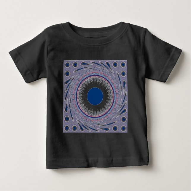 Chic Energetic Eye Design: A Mesmerising Pattern Baby T-Shirt (Front)