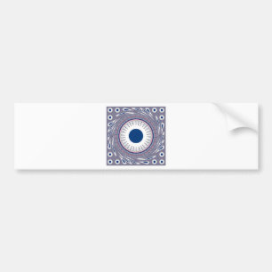 Chic Energetic Eye Design: A Mesmerising Pattern Bumper Sticker
