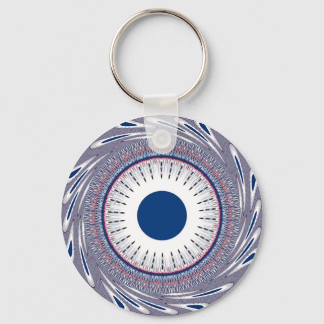 Chic Energetic Eye Design: A Mesmerising Pattern Key Ring (Front)