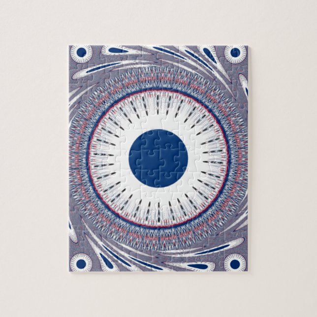 Chic Energetic Eye Design: A Mesmerizing Pattern Jigsaw Puzzle (Vertical)