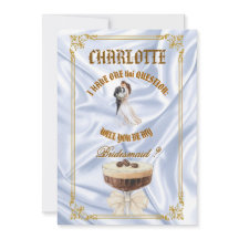 Chic Espresso Martini Themed Bridesmaid Proposal 