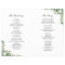 Chic Eucalyptus Leaves DIY Folded Wedding Program