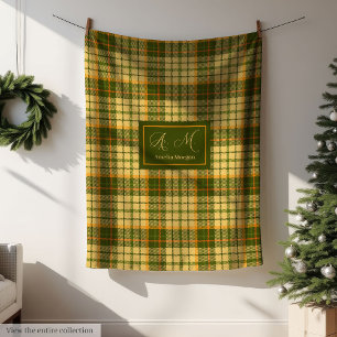 Chic Fall Plaid Throw Modern Rustic Cosy Blanket