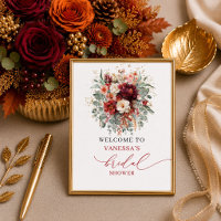 Chic fall terracotta boho bridal shower tabletop s
