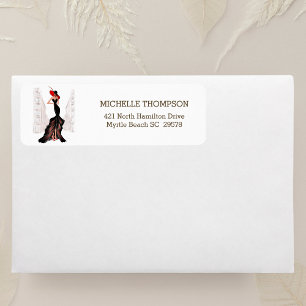 Chic Fashion Design Return Address Label