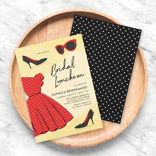 Chic Fashionable Bridal Luncheon Invitation (Creator Uploaded)