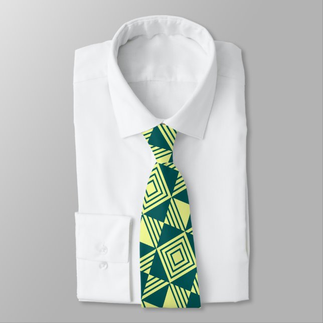 Chic Father'S Day Gift Ideas Modern Geometric  Tie (Tied)
