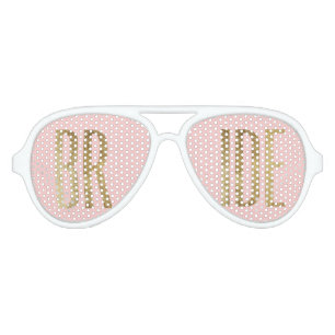 Chic Faux Gold Bride Sunglasses
