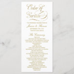 Chic Faux Gold Foil Wedding Program Template<br><div class="desc">Chic Faux Gold Foil Wedding Program Template.</div>