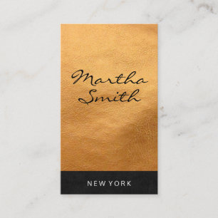 Chic Faux Leather Executive Business Card