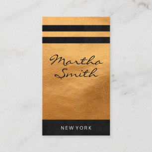Chic Faux Leather Executive II Business Card