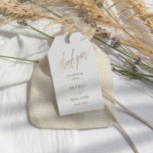 Chic Faux Metallic Gold Calligraphy Wedding