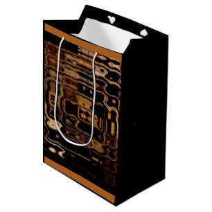 Chic Faux Mosaic Grey Terracotta Design Medium Gift Bag
