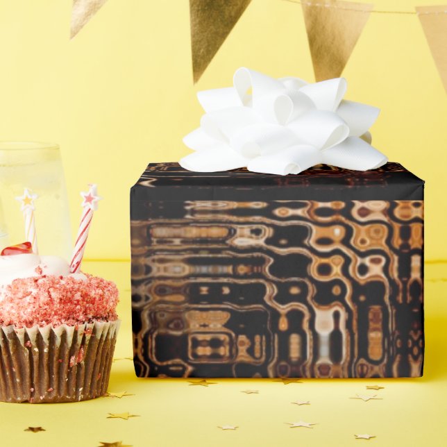 Chic Faux Mosaic Grey Terracotta Design Wrapping Paper (Birthday Party)