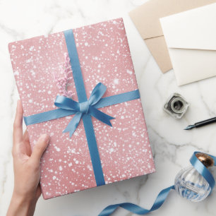 Chic Feminine Blush Pink Sparkle Glitter Pattern Wrapping Paper