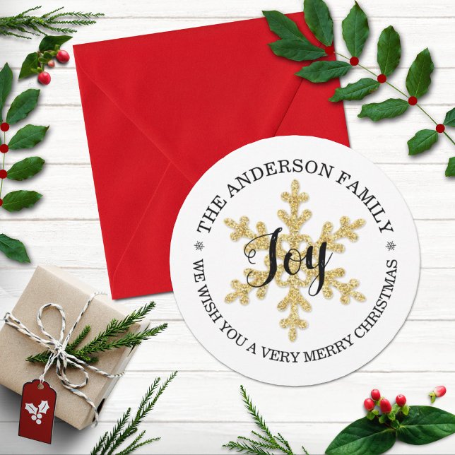 Chic Festive Snowflake Holiday Card (Creator Uploaded)