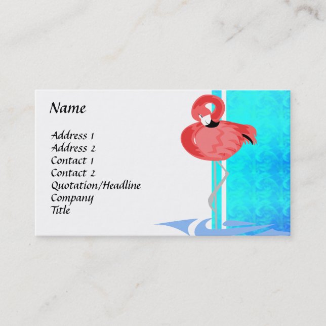 Chic Flamingo Business Card (Front)