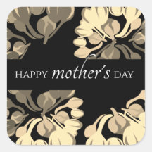 Chic Floral Black and Beige Mother's Day