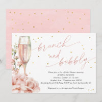 Chic floral champagne flutes brunch and bubbly in