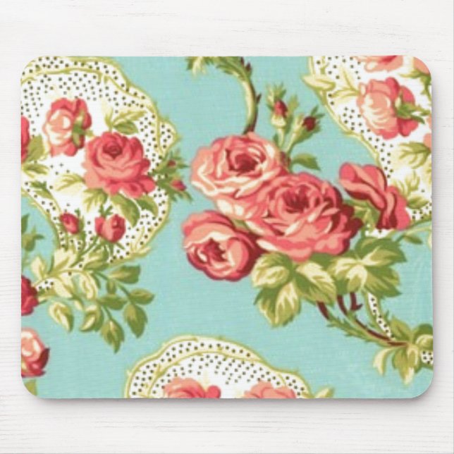   Chic Floral Mouse Pad (Front)