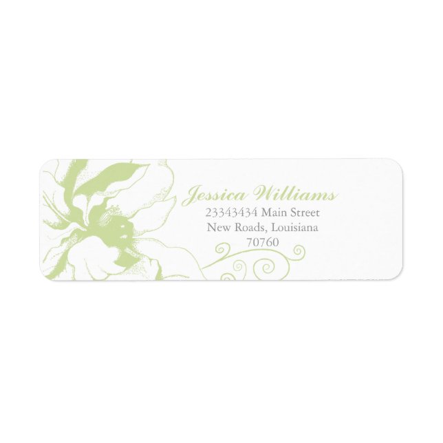 Chic Floral Return Address Label (Front)