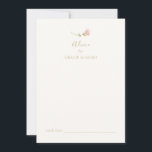 Chic Floral Rose & Ivory Wedding Advice Card<br><div class="desc">Elegant,  fresh and modern. This beautiful and stylish wedding advice card,  features a pretty hand-drawn rose and a contemporary set of fonts in a soft faux gold. The card boasts a lovely light ivory background,  both front and back. Variations of this design is available in the collection.</div>