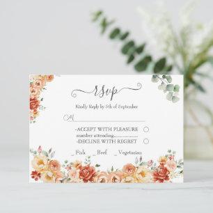 Chic Floral RSVP Wedding Response Card