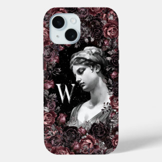 CHIC FLORAL VINTAGE BAROQUE MONOGRAM PERSONALIZED  iPhone 15 CASE