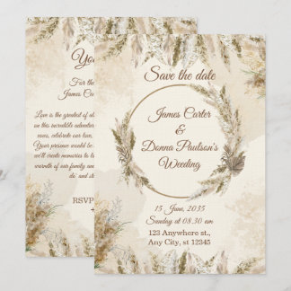 Chic Floral Wedding Invitation – Modern card
