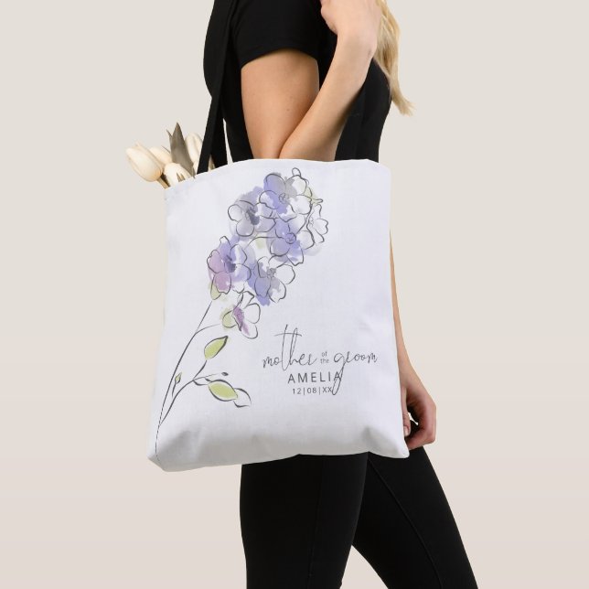 Chic Floral Wedding Mother Groom Blackberry ID695 Tote Bag (Close Up)