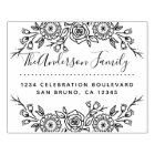 Chic Floral Wreath | Custom Script Return Address