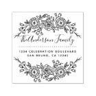 Chic Floral Wreath | Custom Script Return Address