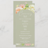 Chic Florals Sage Green Wedding Ceremony