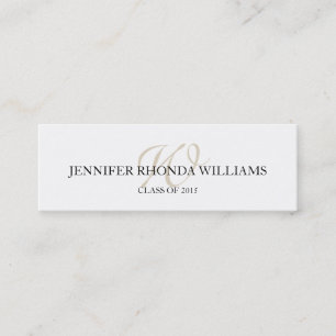 Chic florish monogram student graduation name card