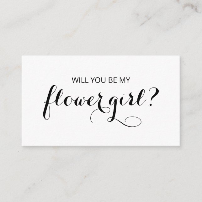 Chic Flourish | Will You Be My Flower Girl? Enclosure Card (Front)
