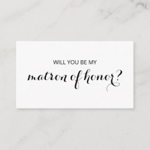 Chic Flourish Will You Be My Matron of Honour? Enclosure Card