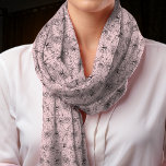 Chic Flowers and Faces Pink Scarf<br><div class="desc">Make a statement with this custom-printed flowers and faces pattern scarf of lightweight chiffon fabric,  10" x 45" long.</div>